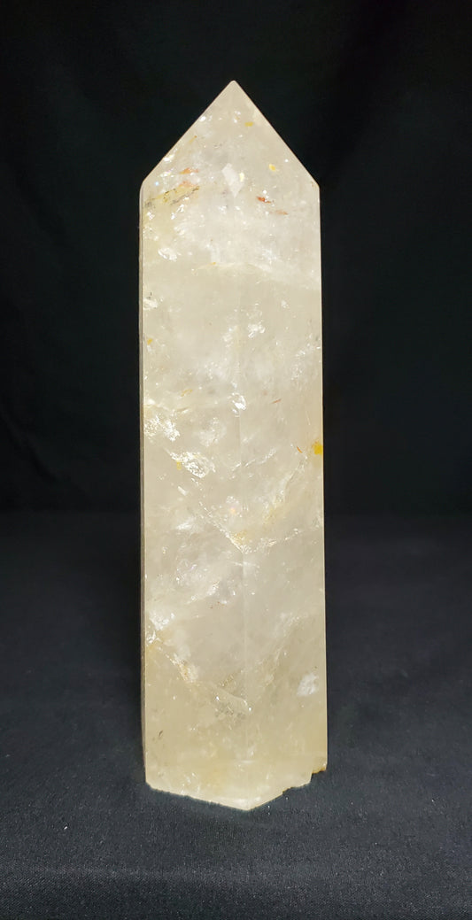 Clear Quartz Tower with Rainbow