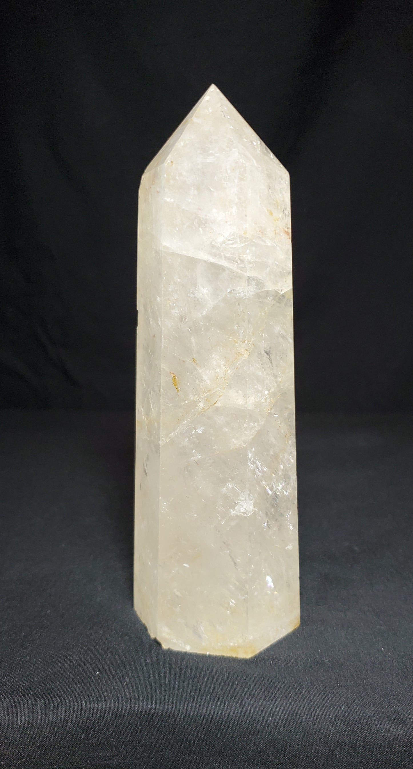 Clear Quartz Tower with Rainbow