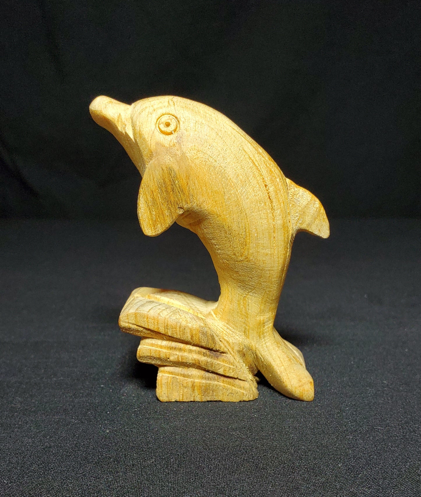 Palo Santo Hand Carved Dolphin Figurine