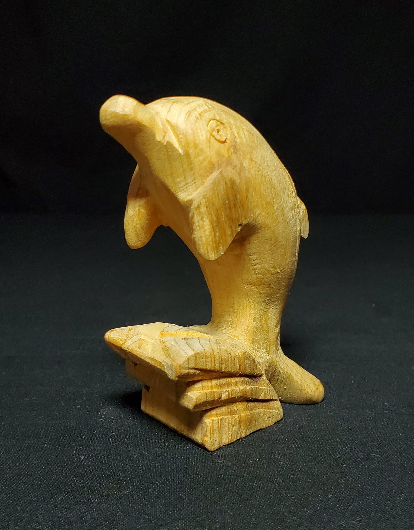 Palo Santo Hand Carved Dolphin Figurine