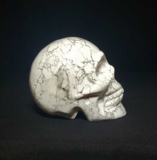 Howlite Skull Carving