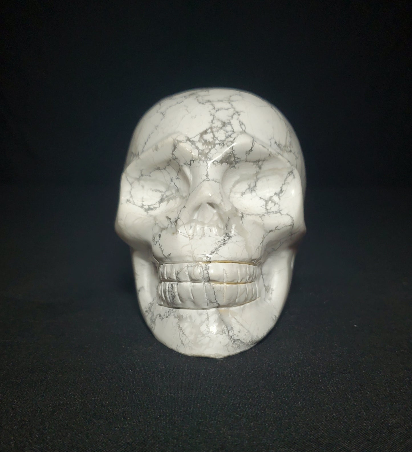 Howlite Skull Carving