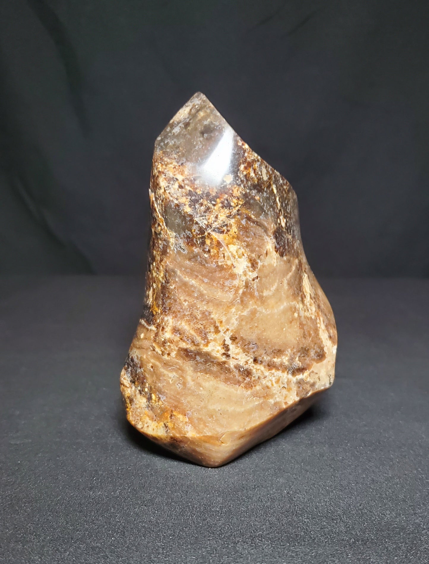 Chocolate Jasper Flame Carving