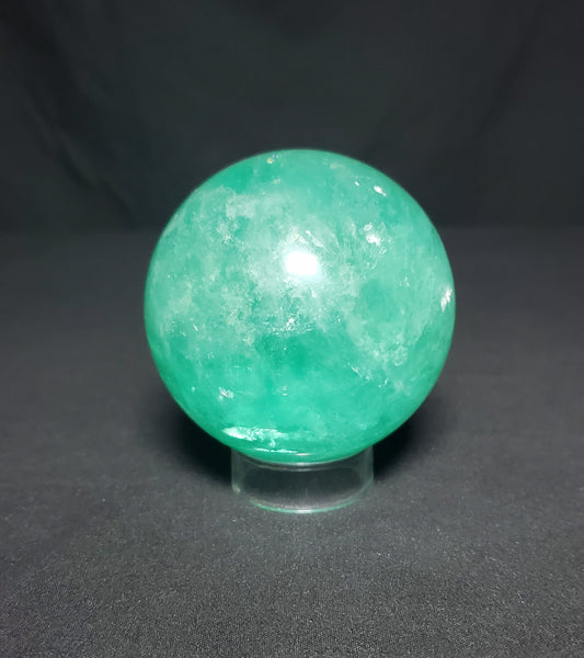 Green Fluorite Sphere with Rainbow #