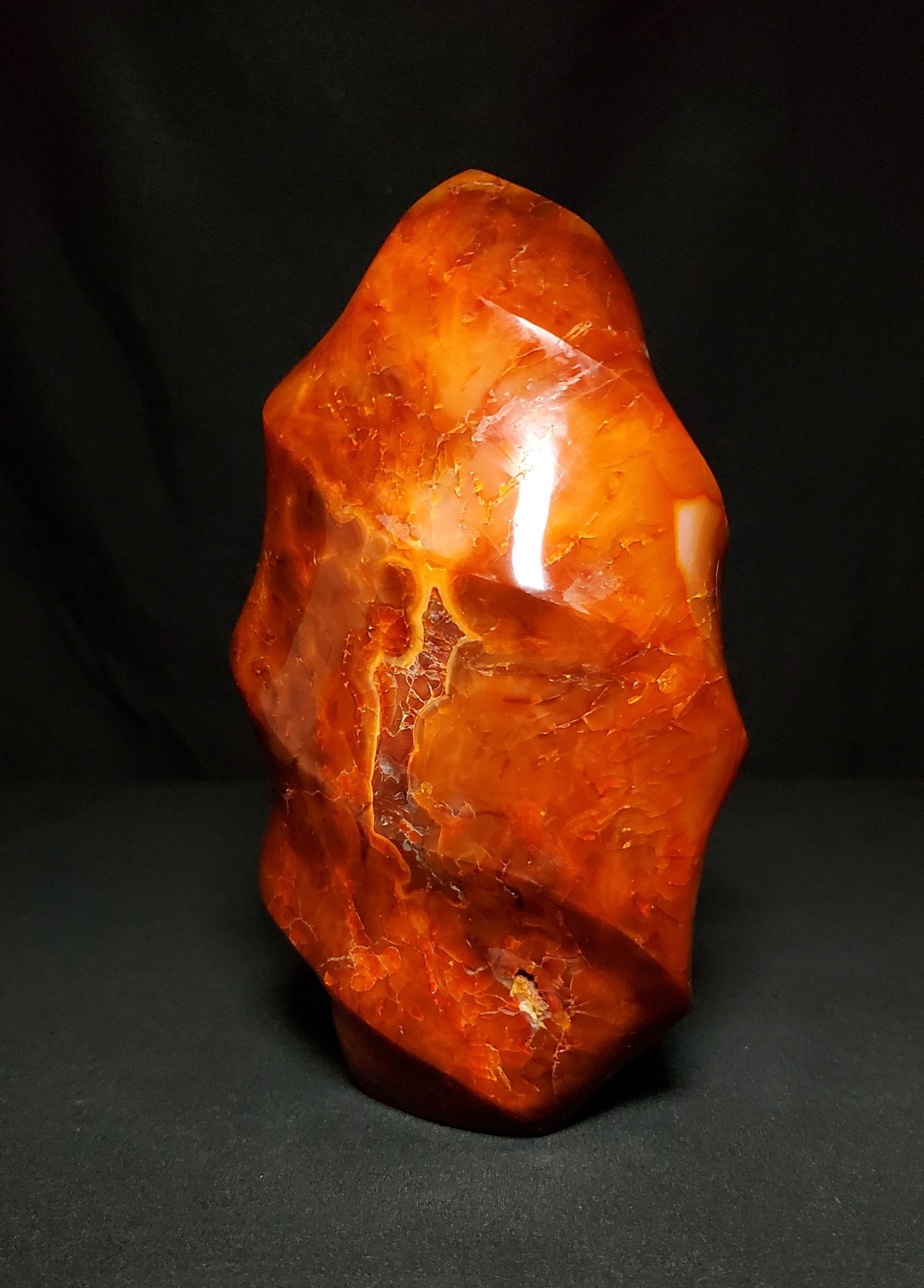 Carnelian Flame Carving