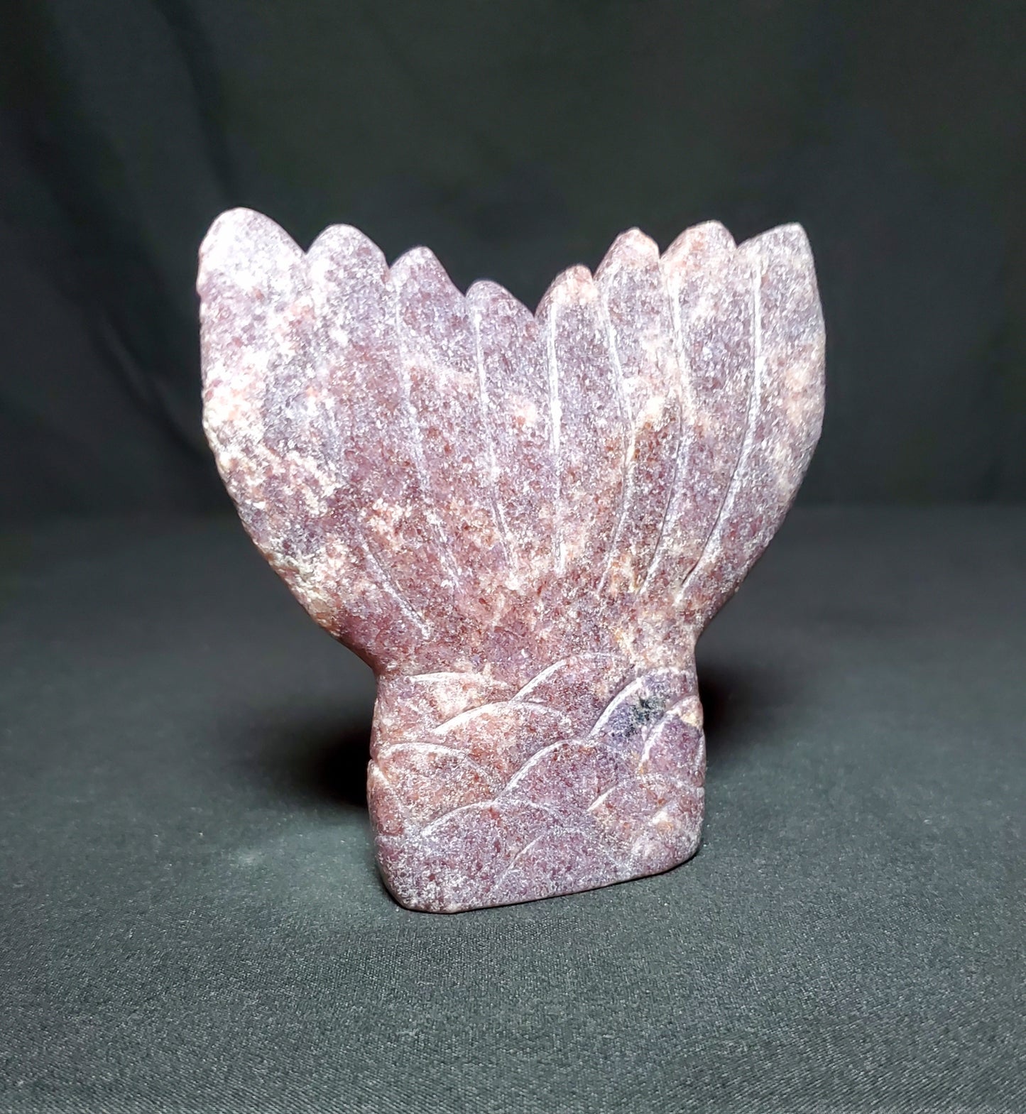 Lepidolite Mermaid Tail Carving #