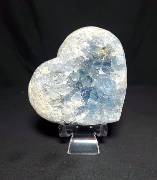 Celestite Heart Carving