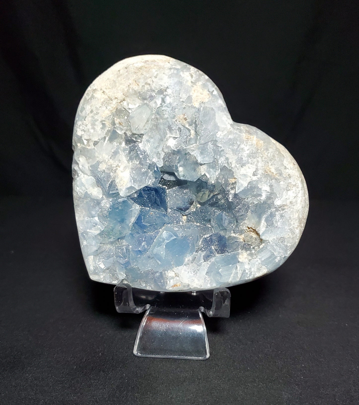 Celestite Heart Carving