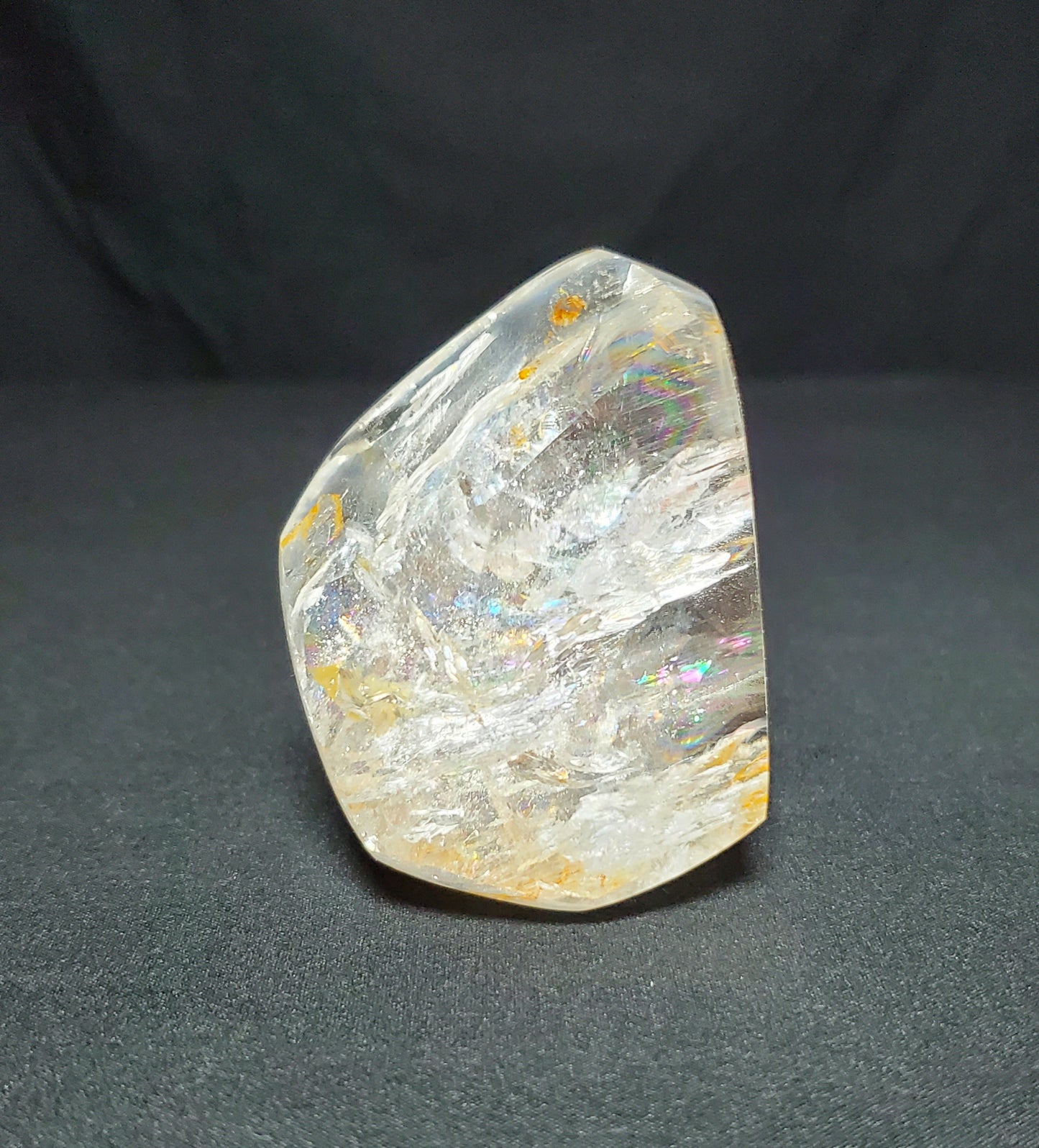 Clear Quartz Freeform with Rainbow