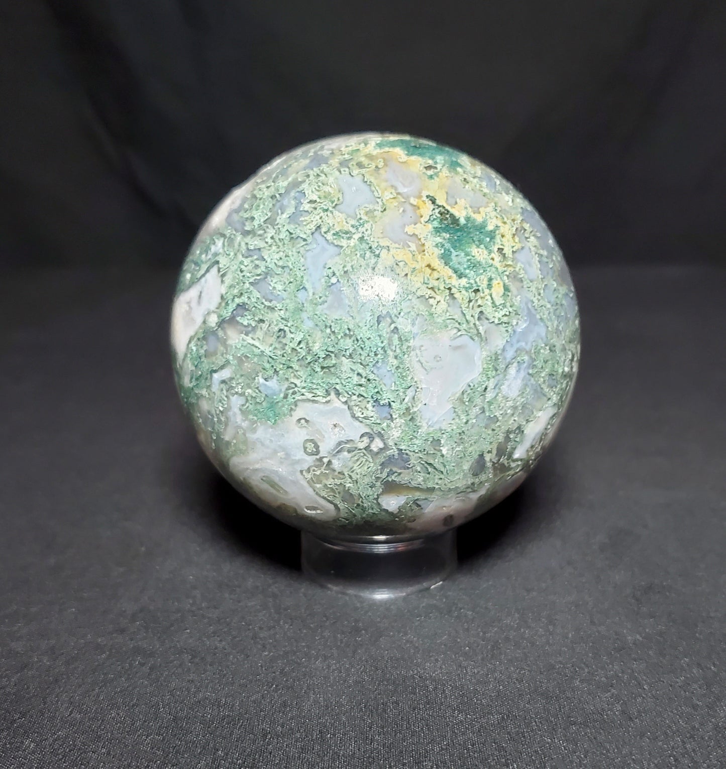 Druzy Moss Agate Sphere #