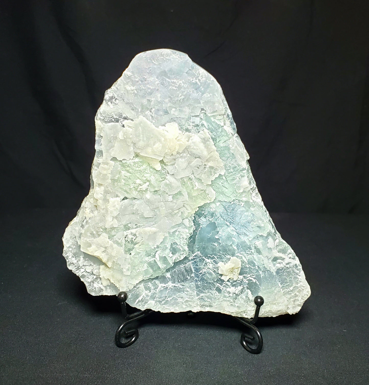 Blue Fluorite Cluster with Stand