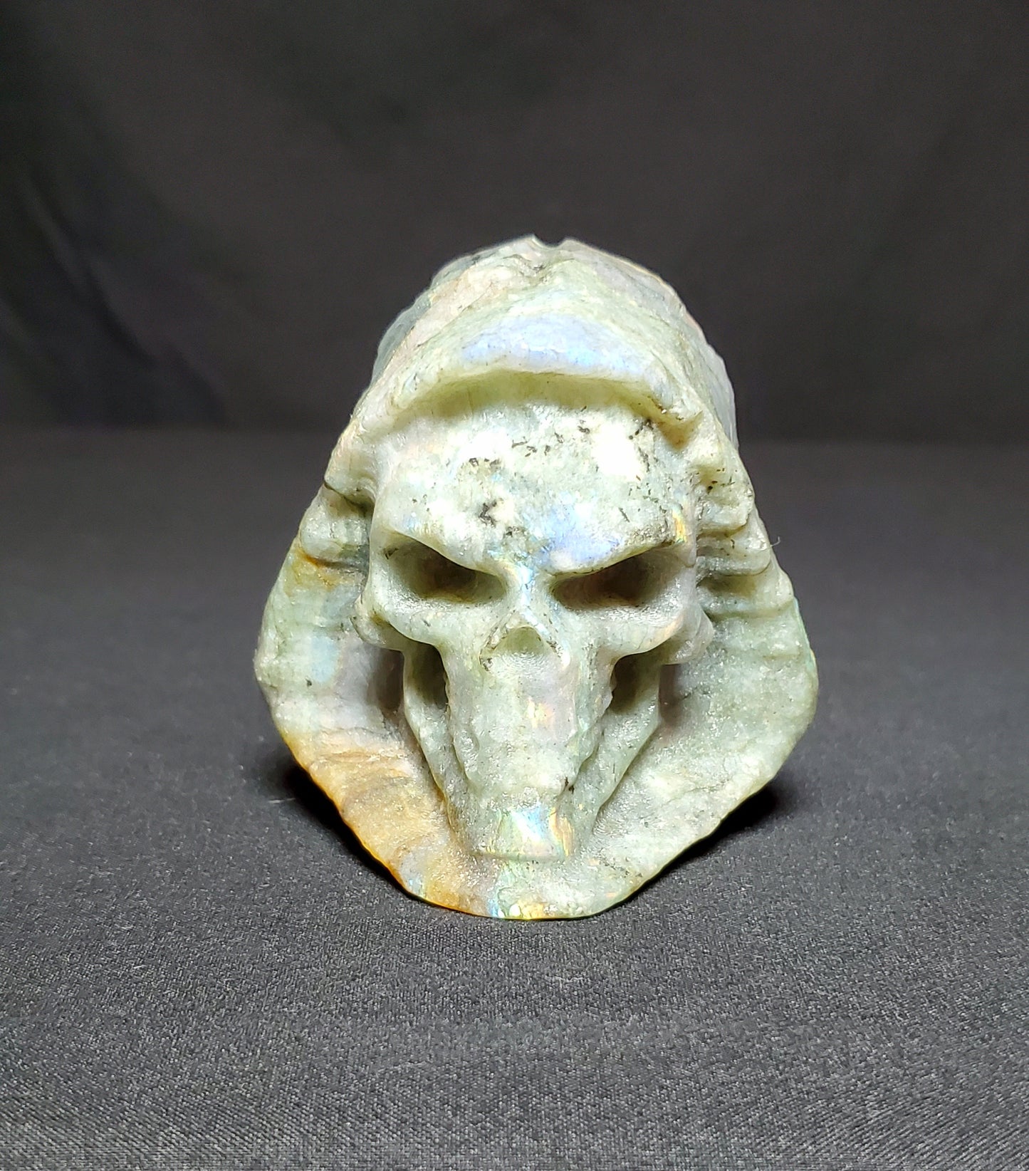 Labradorite Grim Reaper Carving