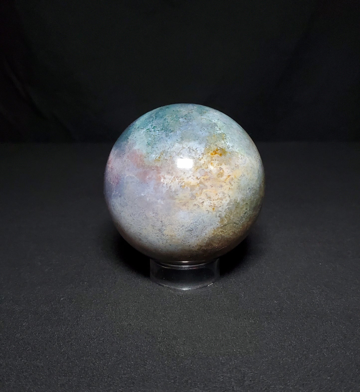 Ocean Jasper and Moss Agate Sphere