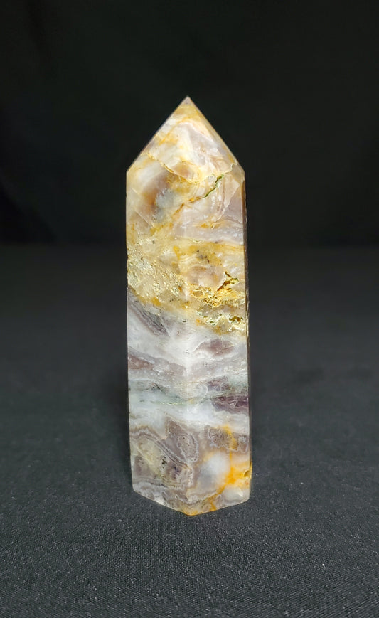 Druzy Crazy Lace Agate Tower