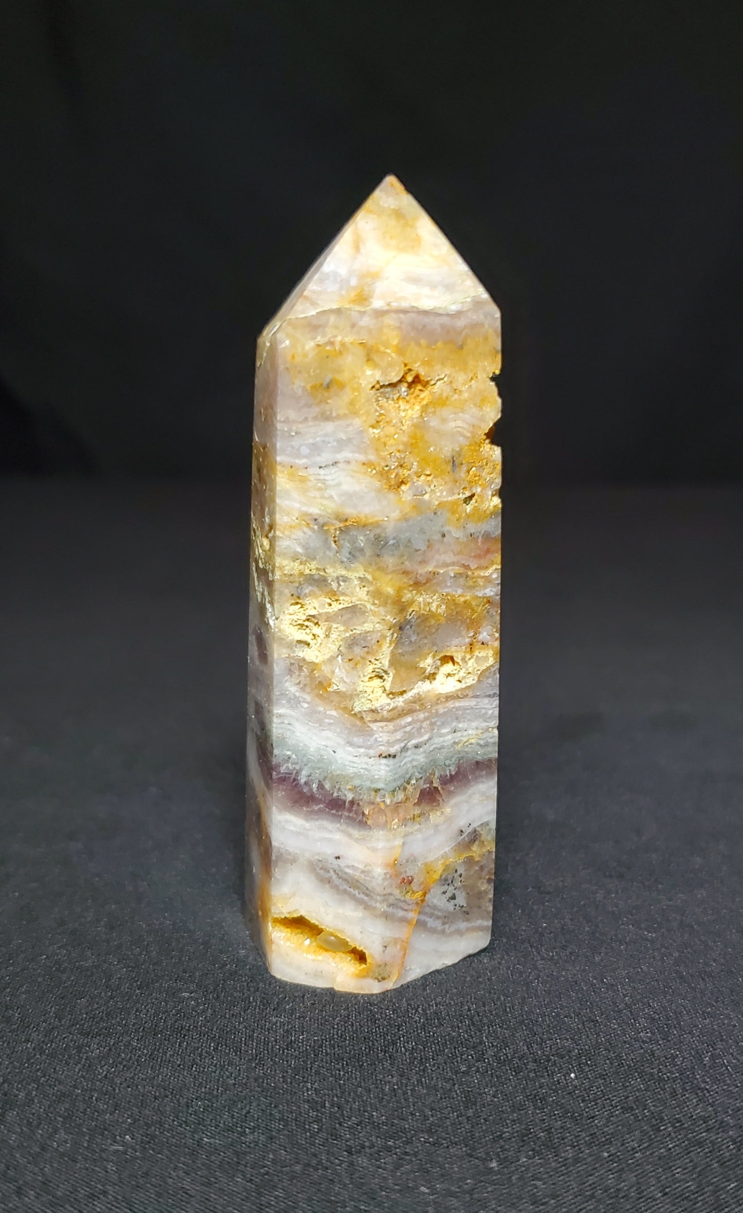 Druzy Crazy Lace Agate Tower