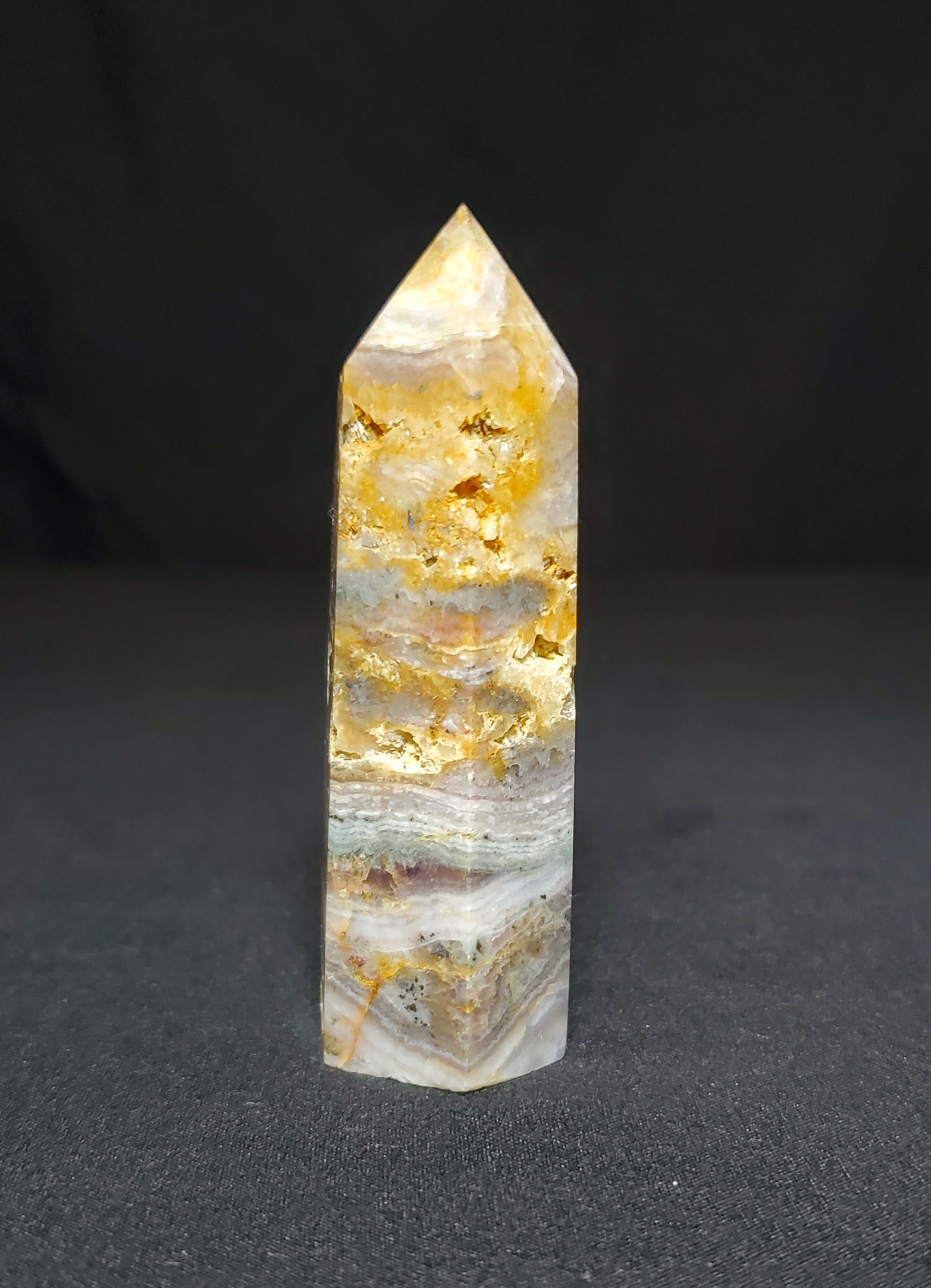 Druzy Crazy Lace Agate Tower