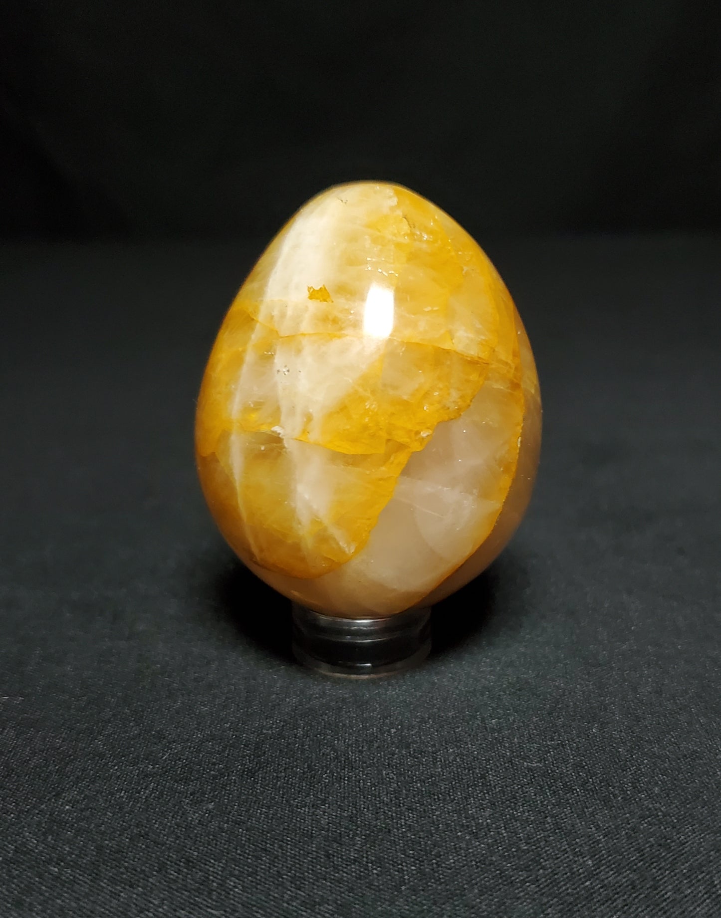 Fire Quartz Egg with Rainbow #