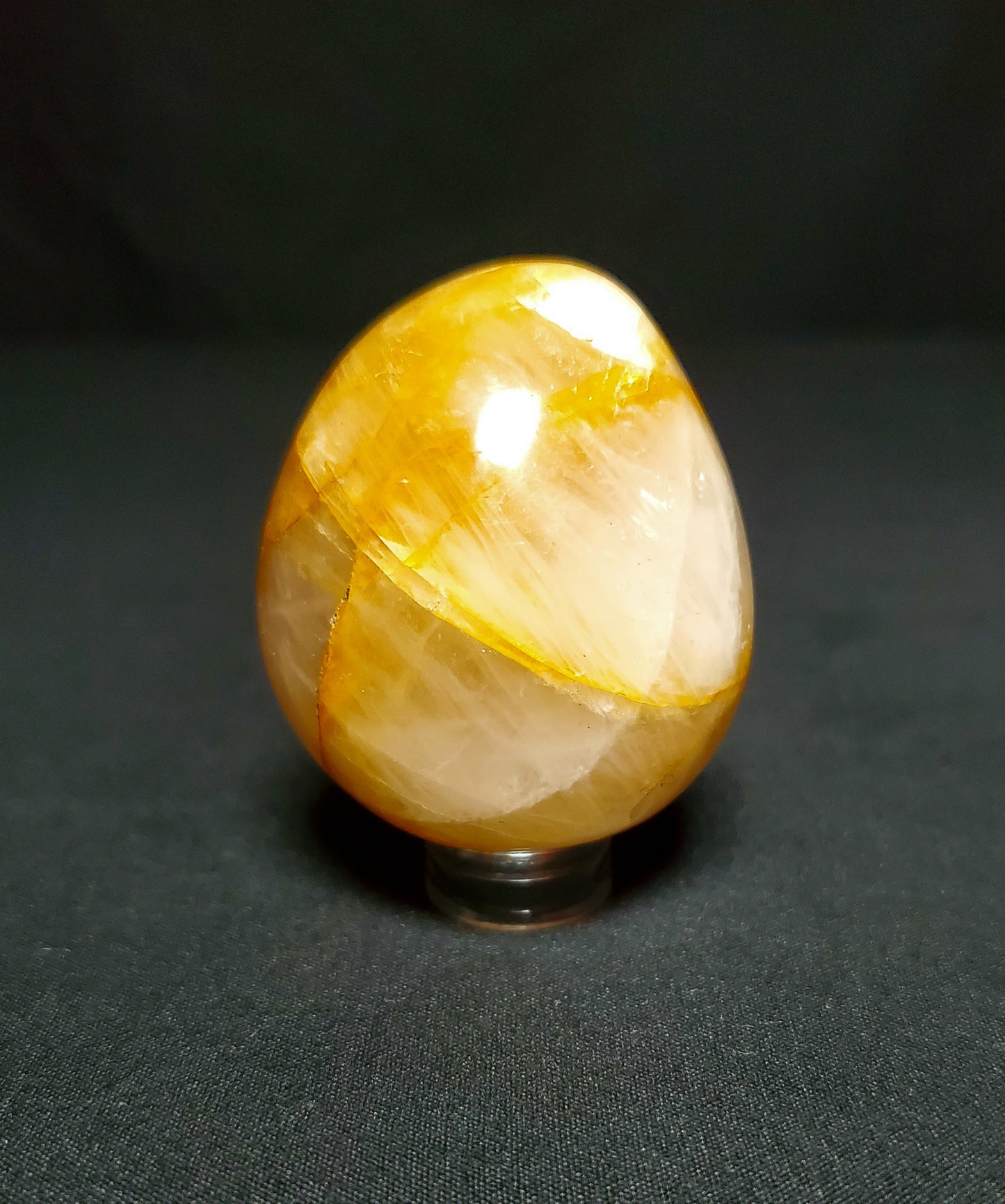 Fire Quartz Egg with Rainbow #