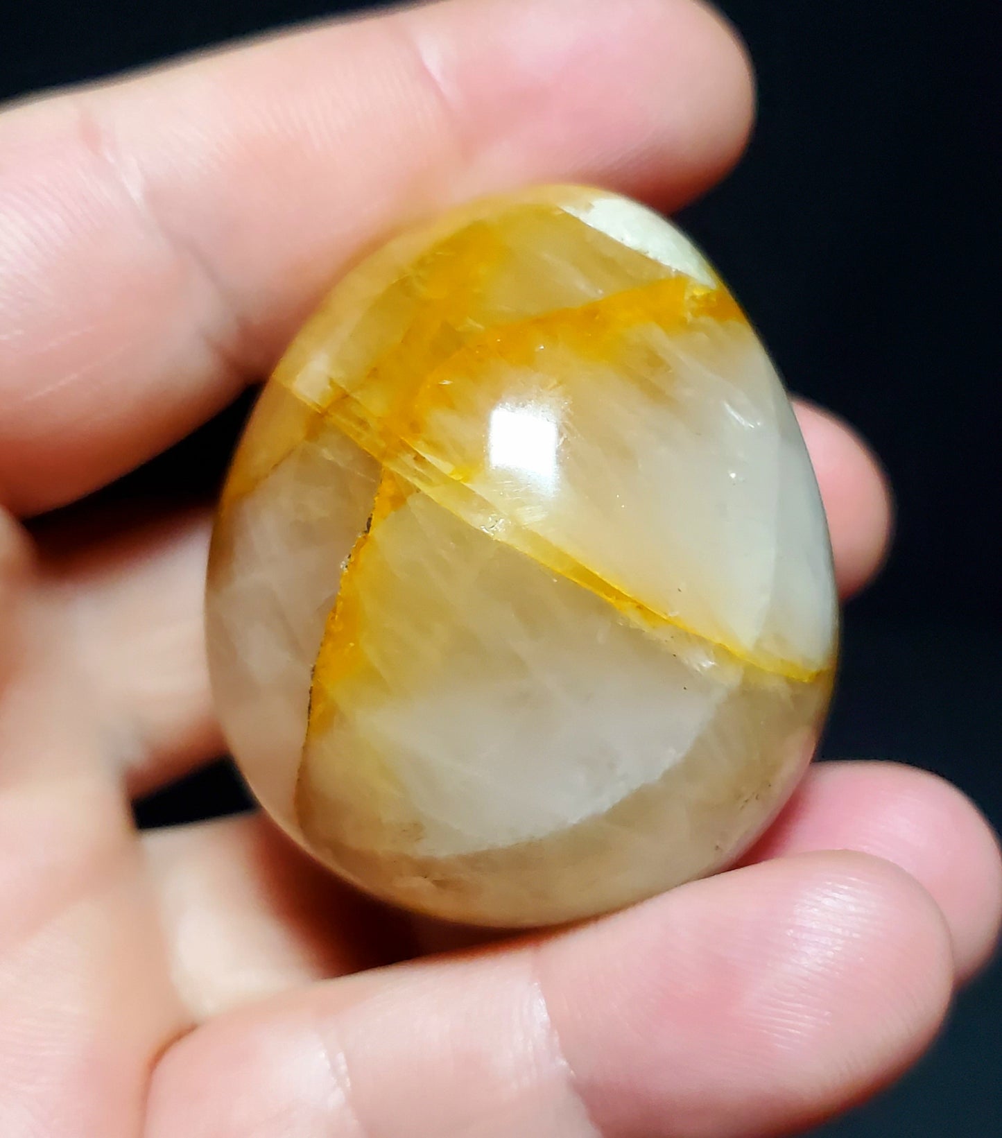 Fire Quartz Egg with Rainbow #