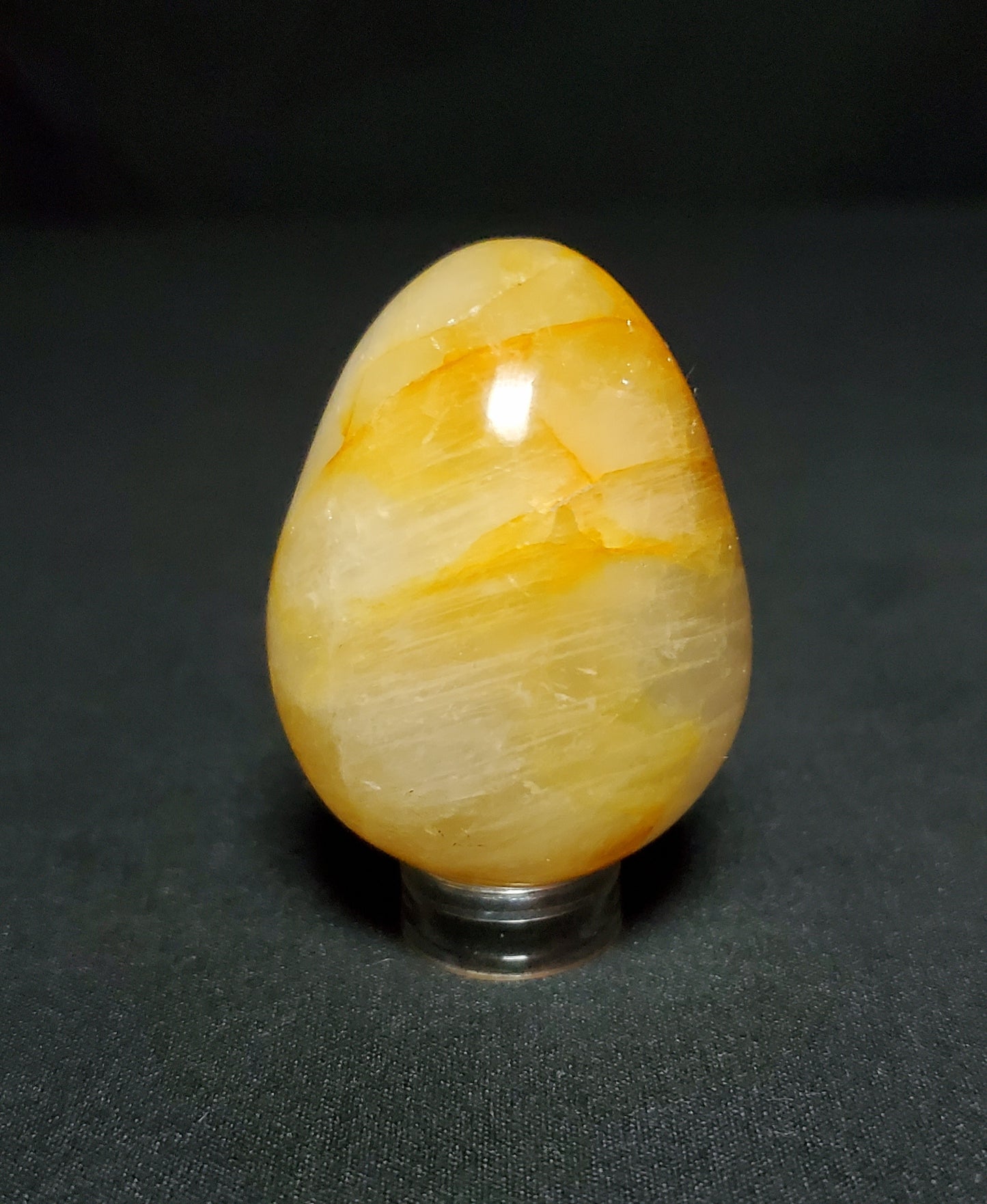 Fire Quartz Egg with Rainbow #