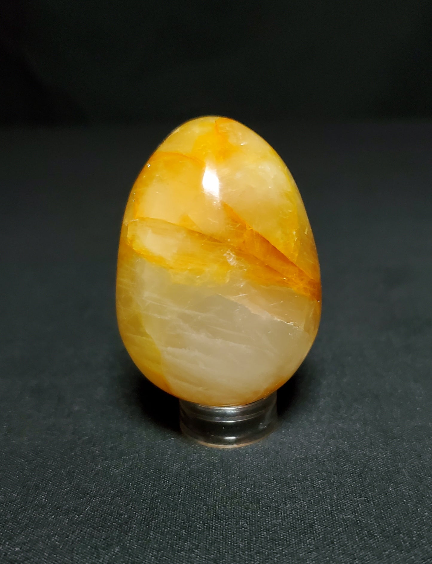 Fire Quartz Egg with Rainbow #