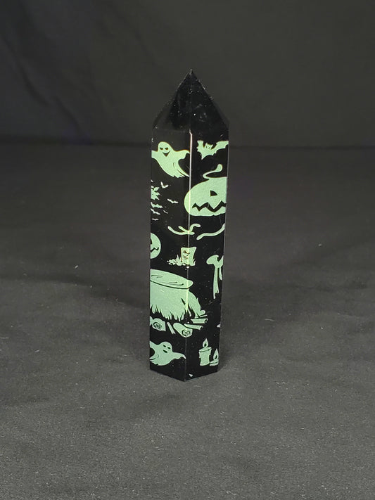 Black Obsidian Halloween Towers