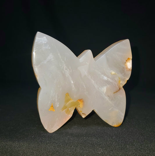 Flower Agate Butterfly Carving #