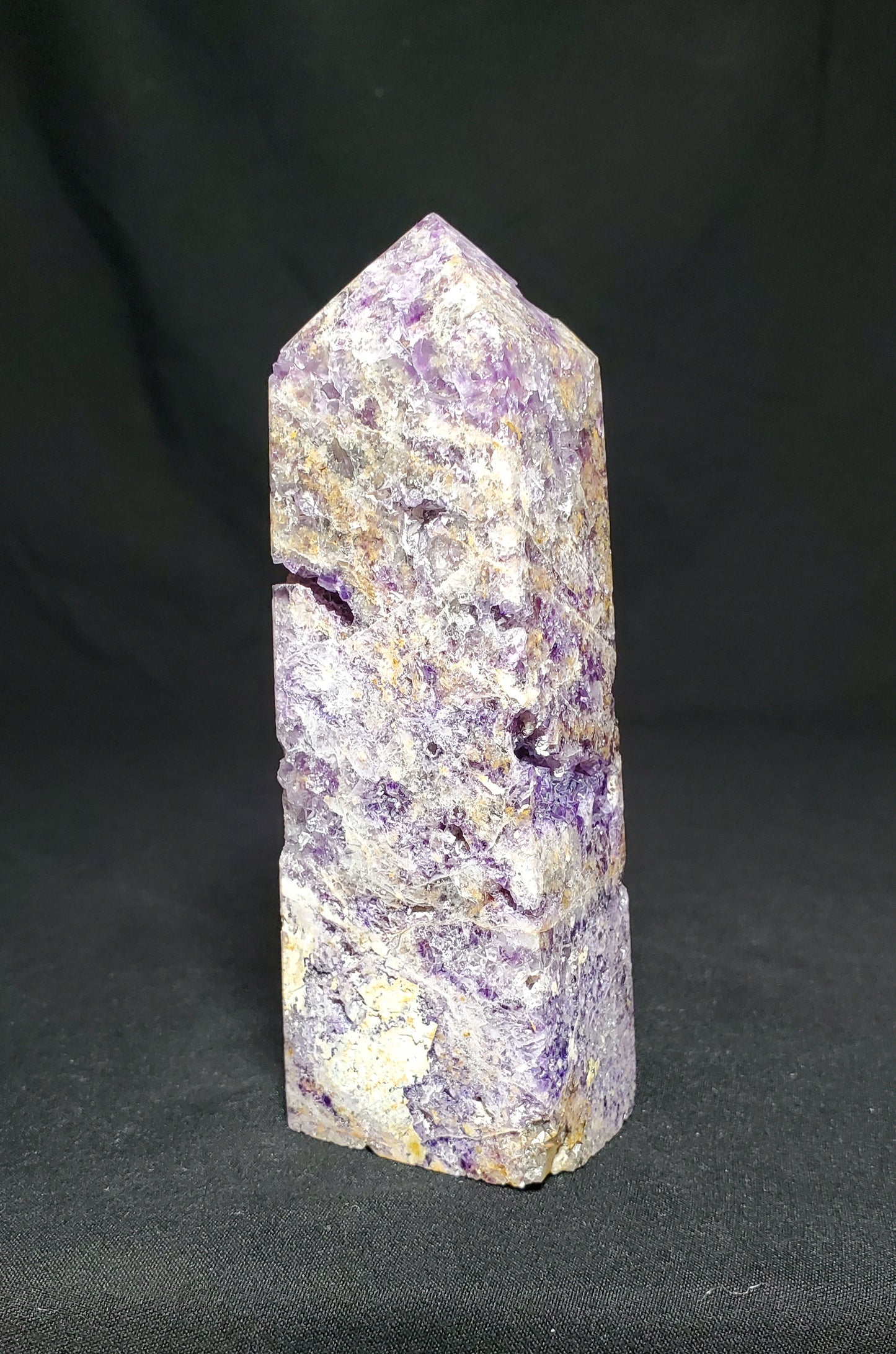 Druzy Lepidolite and Sphalerite Tower #