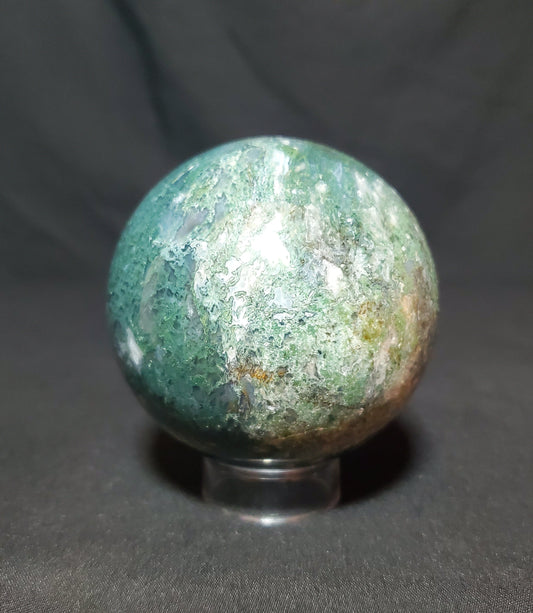 Druzy Moss Agate Sphere