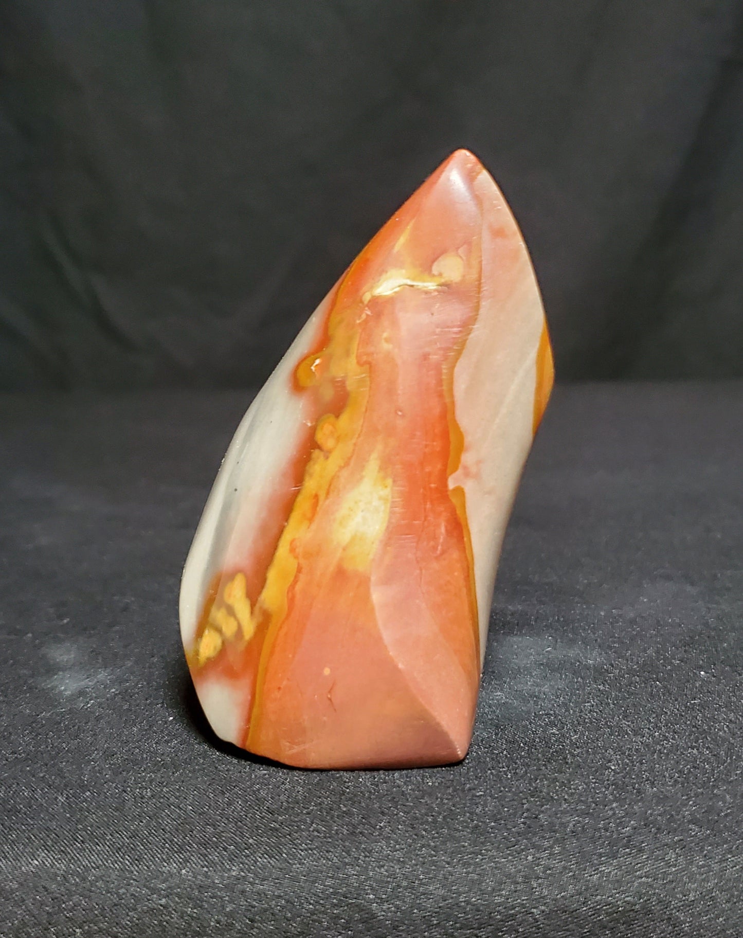 Polychrome Jasper Flame Carving #