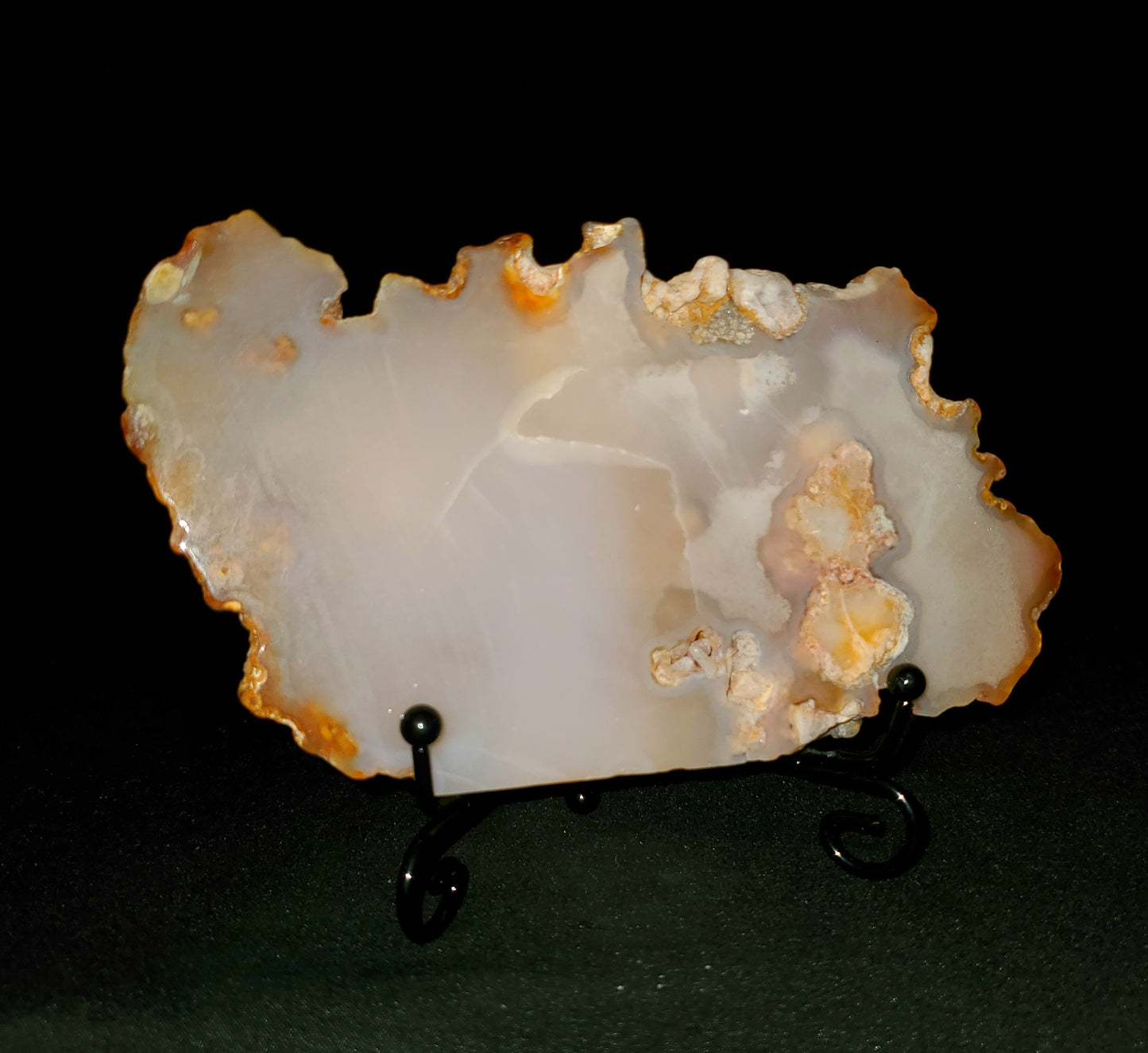 Flower Agate Slab with Stand #