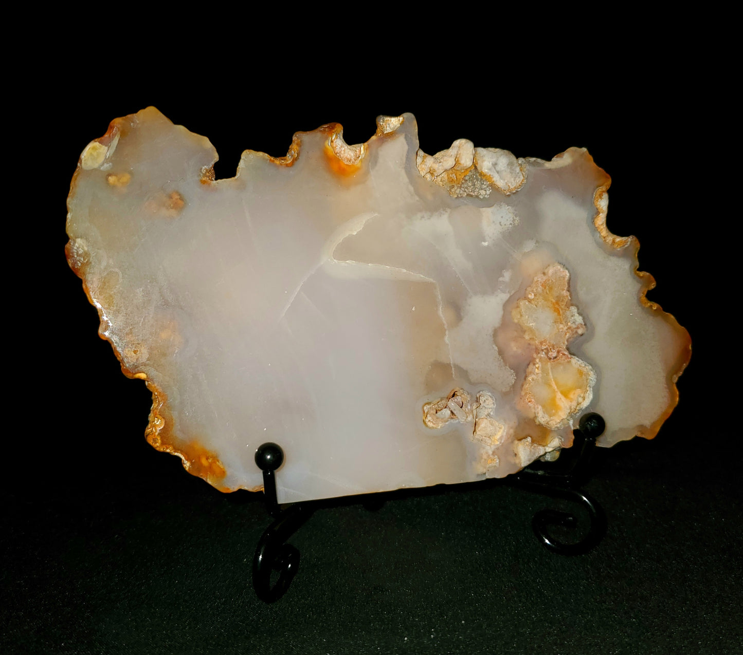 Flower Agate Slab with Stand #