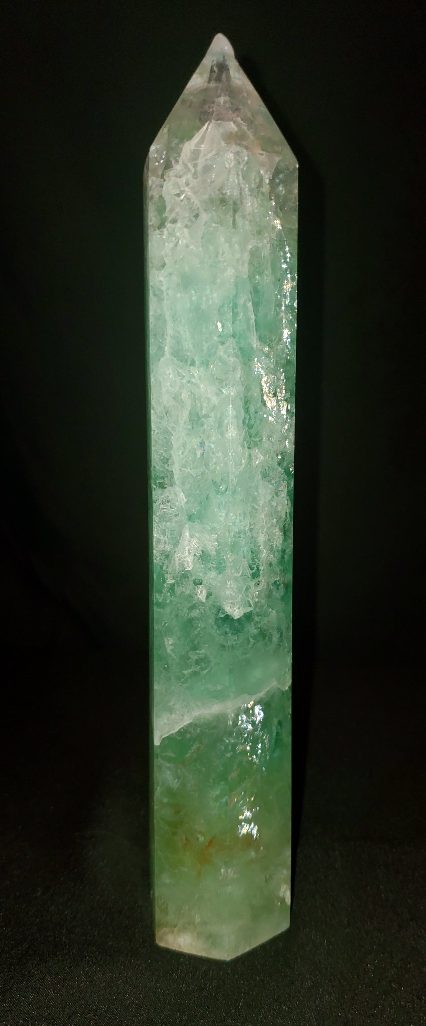 Green Melon Fluorite Tower