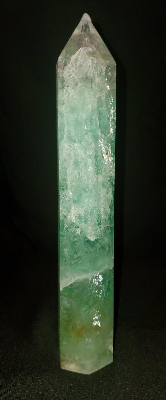 Green Melon Fluorite Tower